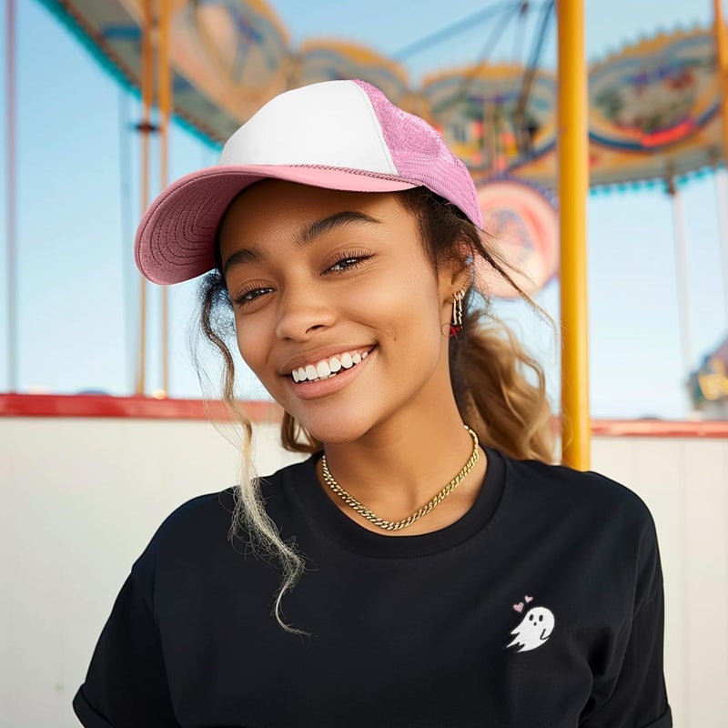 DALIX Two Tone Trucker Hat Summer Mesh Cap with Adjustable Snapback Strap - Image 4